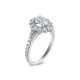 Royal Asscher Platinum 1.76cttw Royal Asscher Oval Diamond Halo Jasmine Engagement Ring SA11154-WPQMMJ