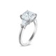 Royal Asscher Platinum 4.41cttw Royal Asscher Cut Diamond Ava 3 Stone Engagement Ring SA1153KJ-RA1