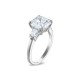 Royal Asscher Platinum 5.49cttw Royal Asscher Cut Diamond Ava 3 Stone Engagement Ring SA1153KJ-RA2