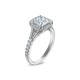 Royal Asscher Platinum 1.97cttw Royal Asscher Cut Halo Diamond Mako Engagement Ring SA11155-WPQMMJ