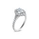 Royal Asscher Platinum 1.74cttw Royal Asscher Oval Diamond Halo Jasmine Engagement Ring SA11154-WPQMMJ