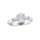 Royal Asscher Platinum 1.11cttw Royal Asscher Oval Diamond Anastasia 3 Stone Engagement Ring SA11207-WPQMMJ