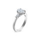 Royal Asscher Platinum 1.11cttw Royal Asscher Oval Diamond Anastasia 3 Stone Engagement Ring SA11207-WPQMMJ