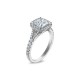 Royal Asscher Platinum 1.96cttw Royal Asscher Cut Halo Diamond Mako Engagement Ring SA11155-WPQMMJ