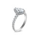 Royal Asscher Platinum 1.24cttw Royal Asscher Pear Shape Halo Diamond Brigite Engagement Ring SA11152N-WPQMMJ