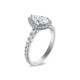 Royal Asscher Platinum 1.61cttw Royal Asscher Pear Shape Halo Diamond Brigite Engagement Ring SA11152N-WPQMMJ