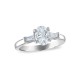 Royal Asscher Platinum 1.12cttw Royal Asscher Oval Diamond Anastasia 3 Stone Engagement Ring SA11207-WPQMMJ