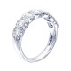 JB Star Platinum 0.95cttw Round Halo Diamond Band -Ring Size 6.5 7203/001