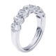 JB Star Platinum 7 Stone Oval Cut Diamond Band -Ring Size 6.5 5206/001