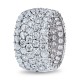 Mayors 18k White Gold 8.40cttw Full Diamond Set Band 7053ETW