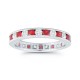 Mayors Platinum 0.99cttw Ruby & 0.78cttw Diamond Fancy Diamond Band 1M9255RBPL US