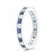 Mayors Platinum 0.98cttw Sapphire & 0.78cttw Diamond Fancy Diamond Band 1M9255SPPL US