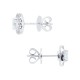 Mayors 18k White Gold 1.48cttw Cushion Cut single Halo Diamond Earrings CEHAG2600008WBA000