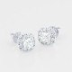 Mayors 18k White Gold 1.48cttw Cushion Cut single Halo Diamond Earrings CEHAG2600008WBA000