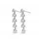 Mayors 18k White Gold 2.32cttw Diamond Line Multi-Stone Earrings MEDDE0300008WBA00G