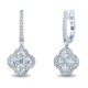 Mayors 18k White Gold 2.73cttw Diamond Cluster Drop Earrings 3ESO109EHW