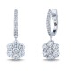 Mayors 18k White Gold 2.10cttw Diamond Cluster Drop Earrings 3ES0117EHW