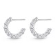 Mayors 18k White Gold 7.07cttw Princess Cut Diamond Mini Hoop Earrings FEUB10400008W71000