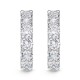 Mayors 18k White Gold 5.46cttw Princess Cut Diamond Mini Hoop Earrings FEUB10700008W72000