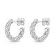 Mayors 18k White Gold 5.46cttw Princess Cut Diamond Mini Hoop Earrings FEUB10700008W72000