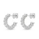 Mayors 18k White Gold 6.56cttw Princess Cut Diamond Mini Hoop Earrings FEUB10300008W71000