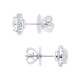 Mayors 18k White Gold 1.95cttw Diamond Single Halo Earrings SEHAU1500008WBA00G