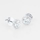 Mayors 18k White Gold 1.95cttw Diamond Single Halo Earrings SEHAU1500008WBA00G