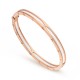 Bvlgari Jewelry 18k Rose Gold B.ZERO1 White Ceramic Bracelet - Size Medium 351410