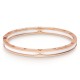 Bvlgari Jewelry 18k Rose Gold B.ZERO1 White Ceramic Bracelet - Size Medium 351410