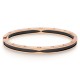 Bvlgari Jewelry 18k Rose Gold B.ZERO1 Black Ceramic Bracelet - Size Small 351415