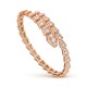 Bvlgari Jewelry 18k Rose Gold Serpenti 3.04cttw Diamond Bracelet 353793