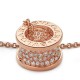 BVLGARI JEWELRY 18k Rose Gold B.ZERO1 0.94cttw Pave Diamond Pendant 348035