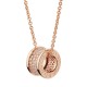 BVLGARI JEWELRY 18k Rose Gold B.ZERO1 0.94cttw Pave Diamond Pendant 348035