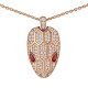 Bvlgari Jewelry 18k Rose Gold Serpenti 2.07cttw Diamond and Rubellite Necklace 16-17 Inch 352725