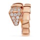 Bvlgari Jewelry 18k Rose Gold Serpenti Viper 0.56cttw Diamond Ring - Size Medium 345217