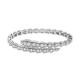 Bvlgari Jewelry 18k White Gold 3.04cttw Pave Diamond Serpenti Viper Slim Bracelet Size Medium 351845