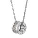 BVLGARI JEWELRY 18k White Gold B.ZERO1 0.91cttw Pave Diamond Pendant 346167