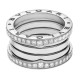 Bvlgari Jewelry 18k White Gold B.ZERO1 4 Band 1.24cttw Diamond - Size 6.5 349991