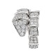 Bvlgari Jewelry 18k White Gold 1.96cttw Pave Diamond Serpenti Viper Ring Size Medium 345223