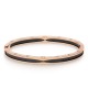 BVLGARI JEWELRY 18k Rose Gold B.ZERO1 Black Ceramic Bracelet - Size Large 351419