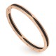 BVLGARI JEWELRY 18k Rose Gold B.ZERO1 Black Ceramic Bracelet - Size Large 351419