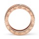 BVLGARI JEWELRY 18k Rose Gold B.ZERO1 4 Band 1.30cttw Diamond Ring - Size 7 348028