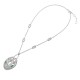 Bvlgari Jewelry 18k White Gold 2.45cttw Diamond and Emerald Serpenti Necklace 17-18" 352752