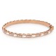 BVLGARI JEWELRY 18k Rose Gold Serpenti Mother of Pearl and 0.93cttw Diamond Bangle - Size Small 355047