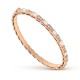 BVLGARI JEWELRY 18k Rose Gold Serpenti Mother of Pearl and 0.93cttw Diamond Bangle - Size Small 355047