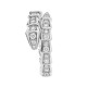 Bvlgari Jewelry 18k White Gold 0.66cttw Pave Diamond Serpenti Viper Ring Size Large 354709