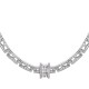 Bvlgari Jewelry 18k White Gold B.ZERO1 7.19cttw Pave Diamond Necklace 15-18 Inch 358320