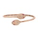 Bvlgari Jewelry 18k Rose Gold 1.08cttw Diamond and Rubellite Serpenti Bracelet Size Small 356504
