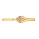 Bvlgari Jewelry 18k Yellow Gold 0.30cttw Diamond and Rubellite Serpenti Bracelet Size Medium 357441