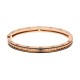 Bvlgari Jewelry 18k Rose Gold and Black Ceramic B.Zero1 Bracelet Size Large 357580